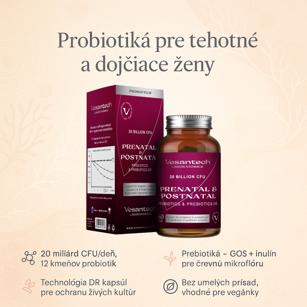 Vesantech Prenatal Postnatal probiotika popis
